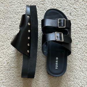 TORRID “Flatform” Platform Slide Sandals Wide Width 9W 9 WW